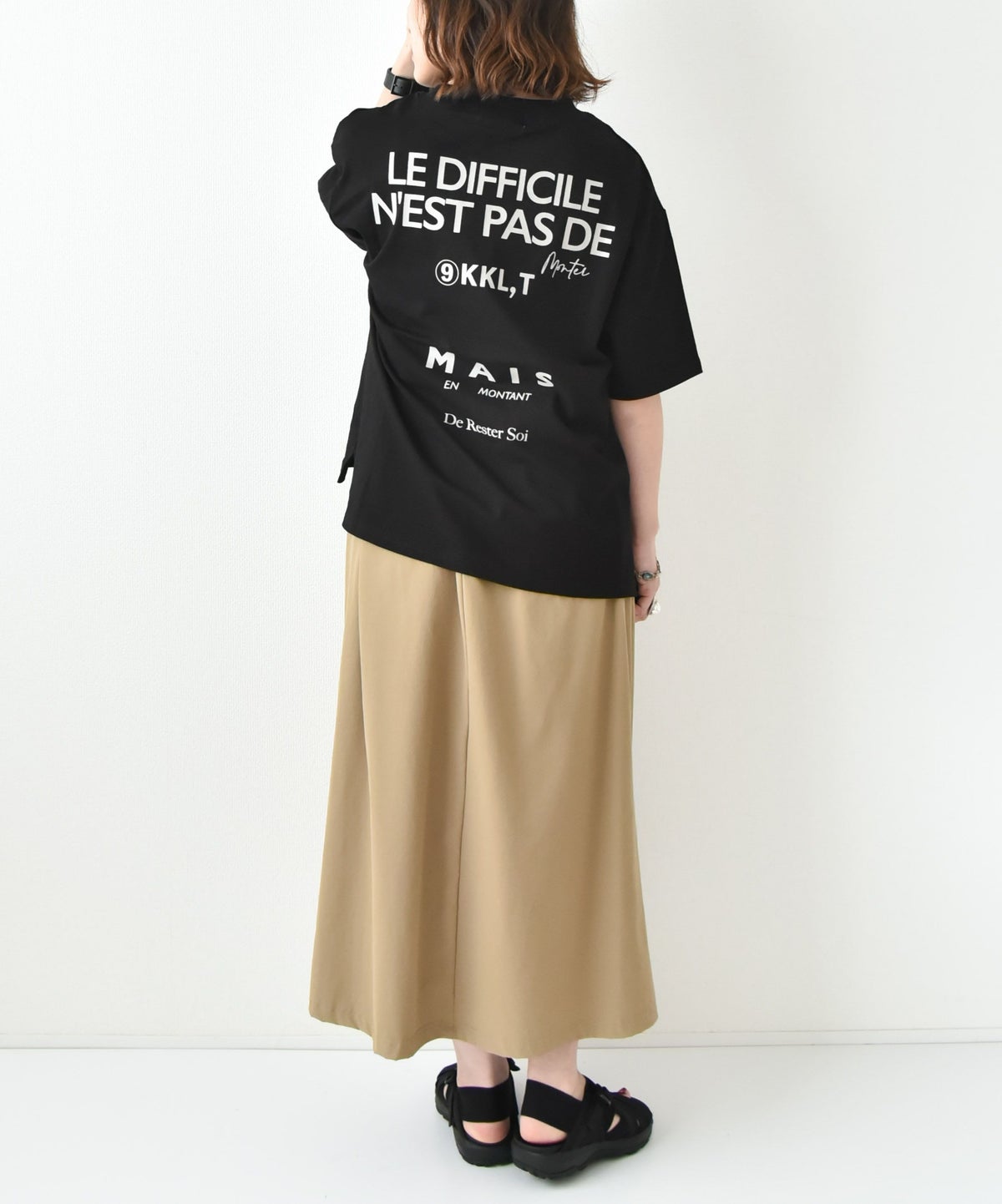 KAKELA&TRANQUIL｜ロゴプリントクルーT [[12503-172-10]][D]