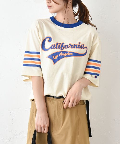 Champion｜プリントロゴリンガーTシャツ [[C3-B331]][C]