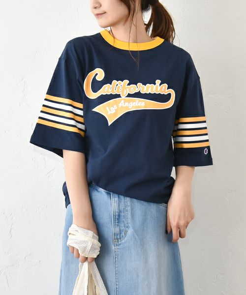 Champion｜プリントロゴリンガーTシャツ [[C3-B331]][C]
