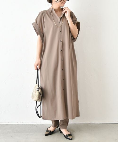 HUMS｜ワイドスリーブシャツワンピース [[WHU001]][C]