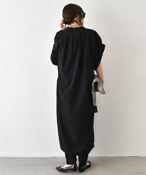 HUMS｜ワイドスリーブシャツワンピース [[WHU001]][C]