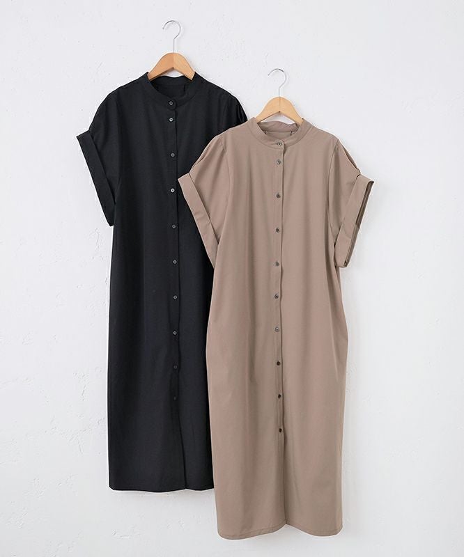 HUMS｜ワイドスリーブシャツワンピース [[WHU001]][C]