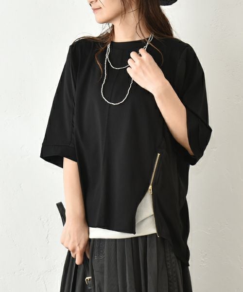 HUMS｜アシンメトリージッププルオーバー [[RNK-2552]][C]