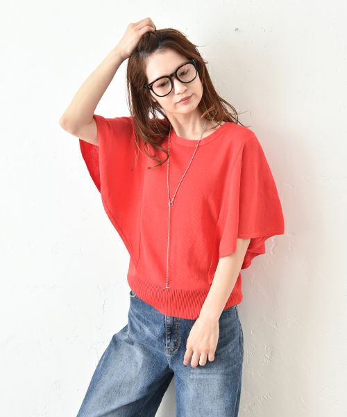 HUMS｜フレアスリーブニット [[RNK-2553]][C]