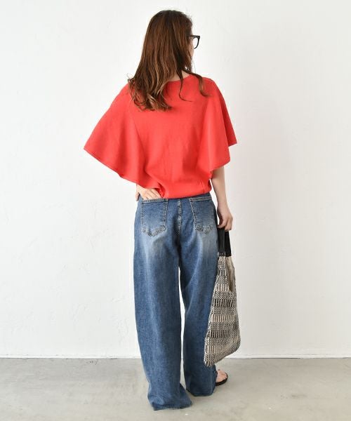 HUMS｜フレアスリーブニット [[RNK-2553]][C]