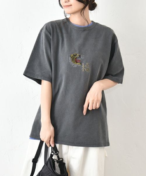 Gives a sense of fullment｜天竺刺繍Tee [[652003]][C]