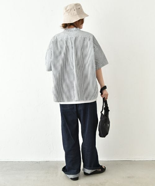 her.｜ストライプ半袖シャツ [[CE3SH250502]][C]