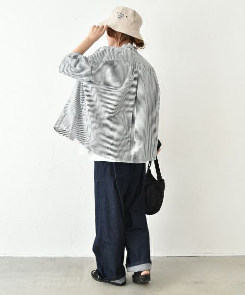 her.｜ストライプ半袖シャツ [[CE3SH250502]][C]