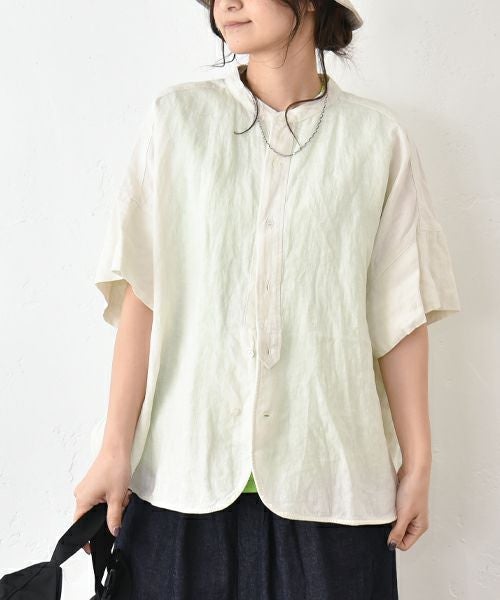 RNA｜ハーフスリーブフレンチリネンシャツ [[B2868]][C]