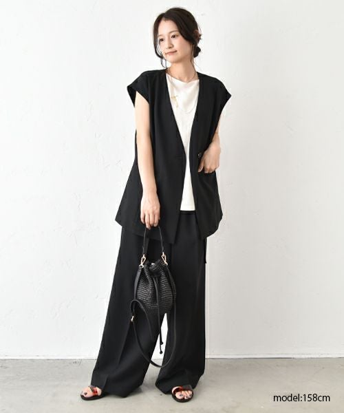 MIDIUMISOLID｜ストレートワイドパンツ [[3-16214752]][C]