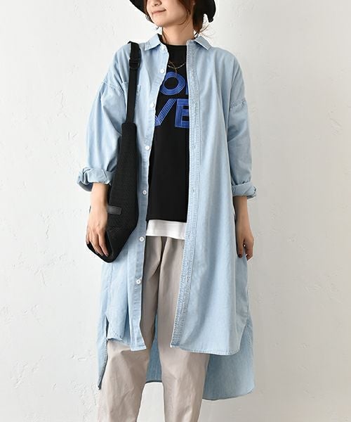 Our.｜ダンガリーデニムシャツワンピ [[131189H]][C]