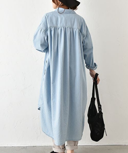 Our.｜ダンガリーデニムシャツワンピ [[131189H]][C]