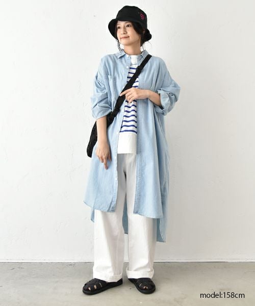 Our.｜ダンガリーデニムシャツワンピ [[131189H]][C]