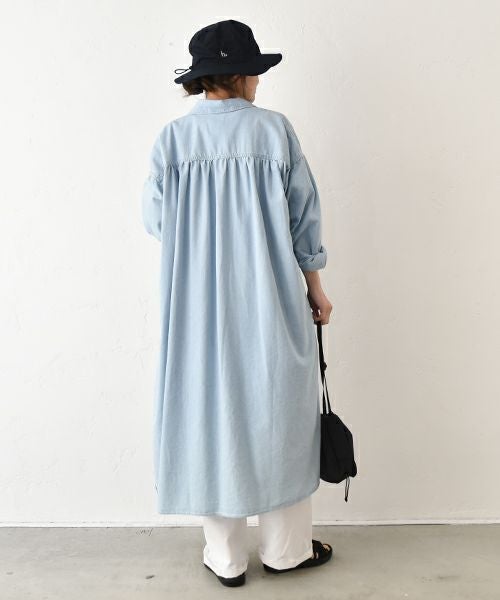 Our.｜ダンガリーデニムシャツワンピ [[131189H]][C]