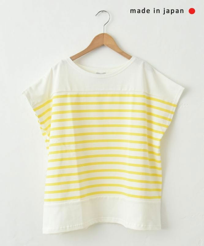  her.｜パネルボーダーフレンチカットソー [[131187H]][C]