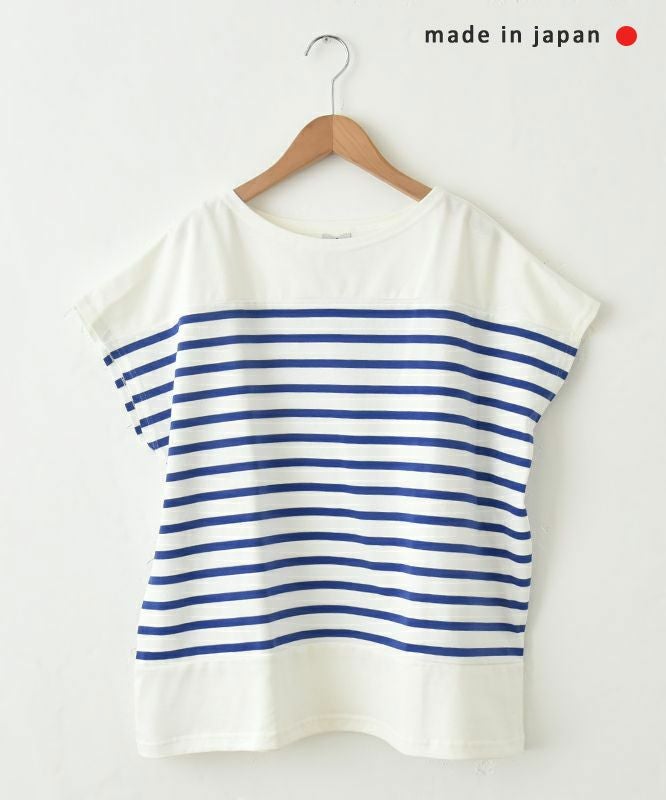  her.｜パネルボーダーフレンチカットソー [[131187H]][C]