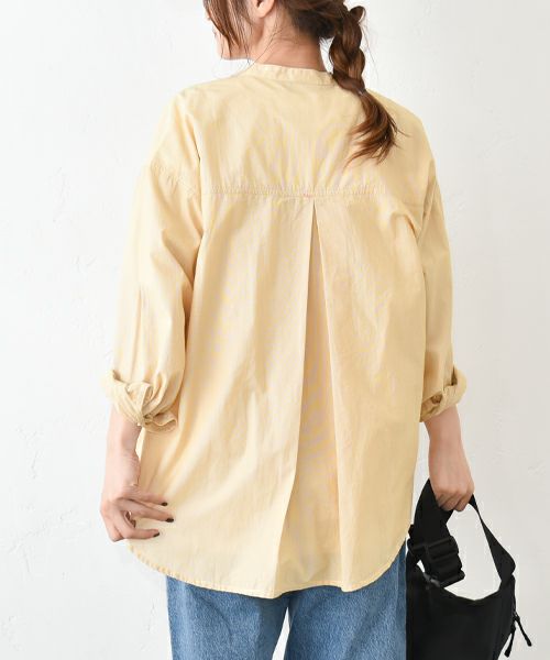 her.｜コットンボイルバンドカラーシャツ [[CE3SH250404B]][C]