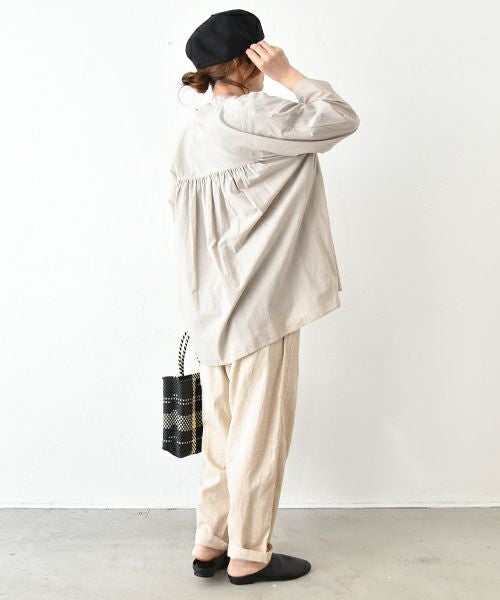 hagumu｜リネンテーパードパンツ [[C-746]][C]