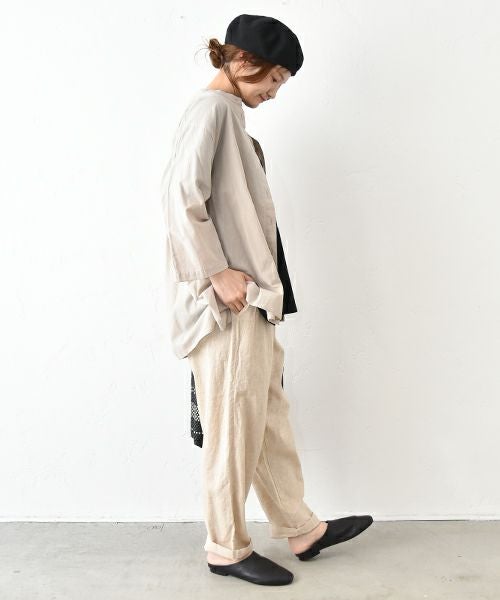 hagumu｜リネンテーパードパンツ [[C-746]][C]