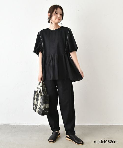 hagumu｜リネンテーパードパンツ [[C-746]][C]