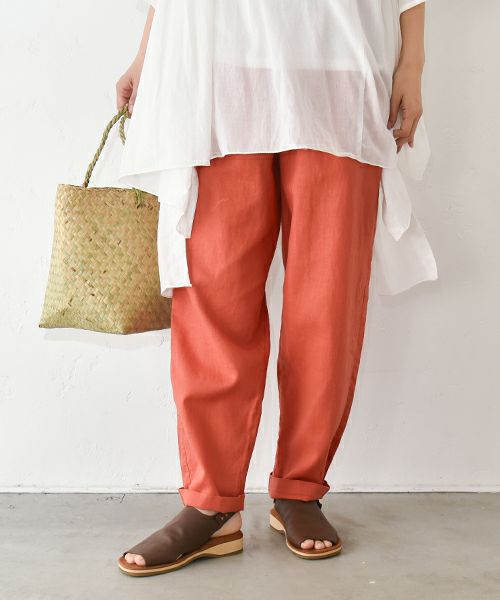  hagumu｜リネンテーパードパンツ [[C-746]][C]