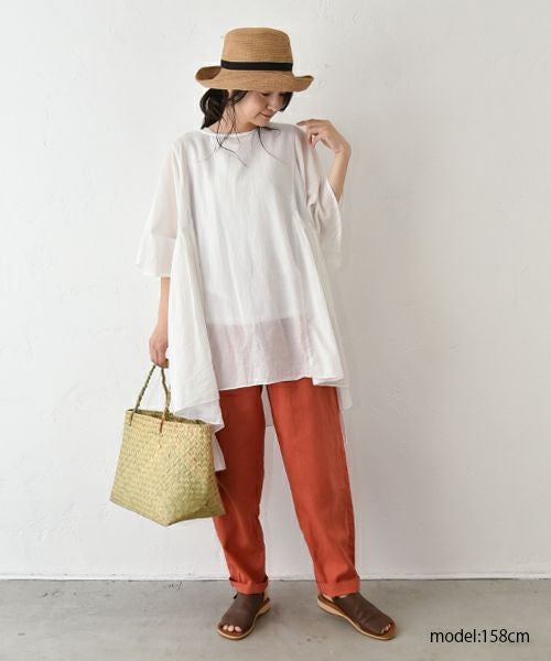  hagumu｜リネンテーパードパンツ [[C-746]][C]