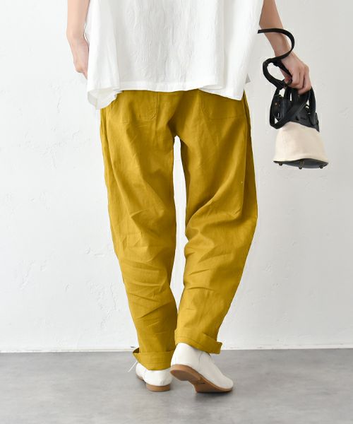  hagumu｜リネンテーパードパンツ [[C-746]][C]