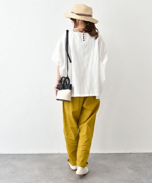  hagumu｜リネンテーパードパンツ [[C-746]][C]