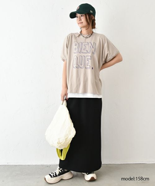 IN THE MARKET｜カット素材Aラインスカート [[C-2388]][C]