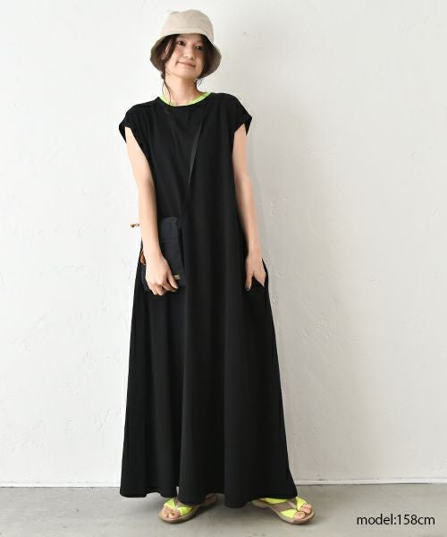 Our.｜ノースリーブカット素材ワンピース [[C-9042]][C]