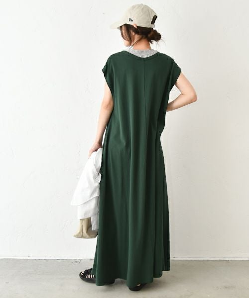 Our.｜ノースリーブカット素材ワンピース [[C-9042]][C]
