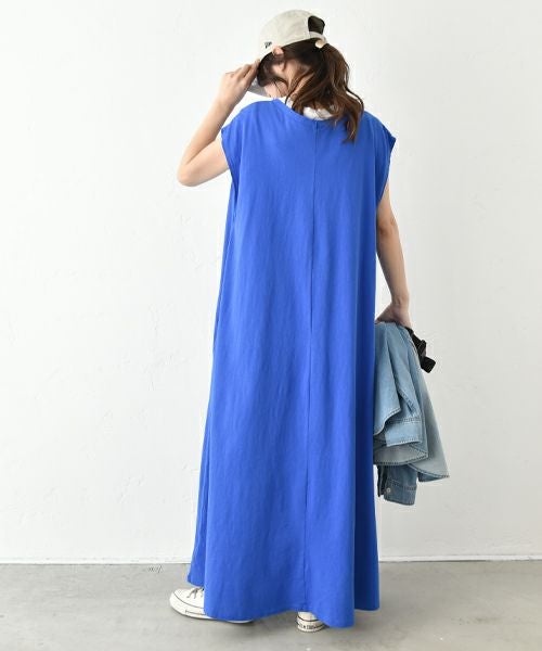 Our.｜ノースリーブカット素材ワンピース [[C-9042]][C]