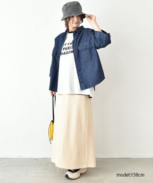 IN THE MARKET｜カット素材Aラインスカート [[C-2388]][C]