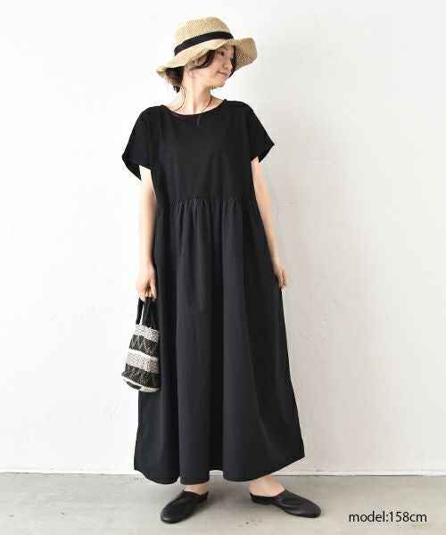 OMEKASI｜布帛ドッキングワンピース [[C-744]][C]