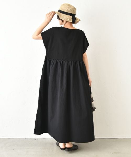 OMEKASI｜布帛ドッキングワンピース [[C-744]][C]