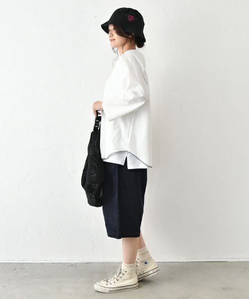 her.｜ロックステッチ入天竺T(9/10 Sleeve)-パック入り [[131228-1PK(9/10 Sleeve)]][C]