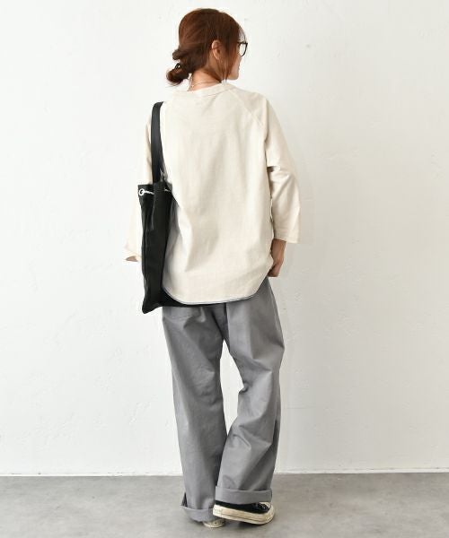 her.｜ロックステッチ入天竺T(9/10 Sleeve)-パック入り [[131228-1PK(9/10 Sleeve)]][C]