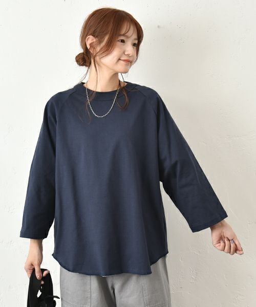 her.｜ロックステッチ入天竺T(9/10 Sleeve)-パック入り [[131228-1PK(9/10 Sleeve)]][C]