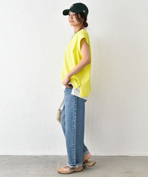 Our.｜ノースリーブロゴカットソー [[131314-1H]][C]