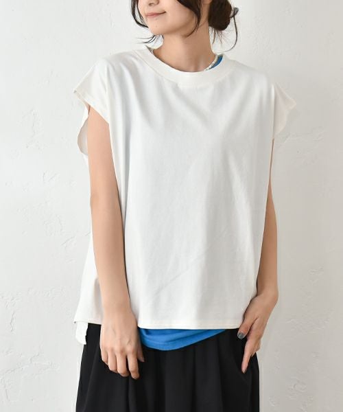 Our.｜ノースリーブロゴカットソー [[131314-1H]][C]