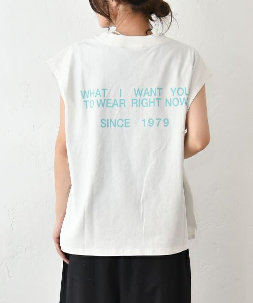 Our.｜ノースリーブロゴカットソー [[131314-1H]][C]