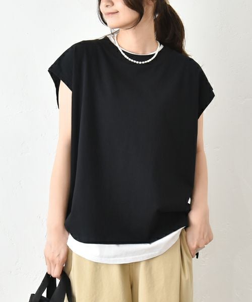 Our.｜ノースリーブロゴカットソー [[131314-1H]][C]