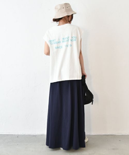 Our.｜ノースリーブロゴカットソー [[131314-1H]][C]