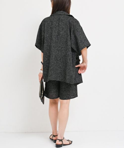 Hymn LIPA｜サマーツイードタックハーフパンツ