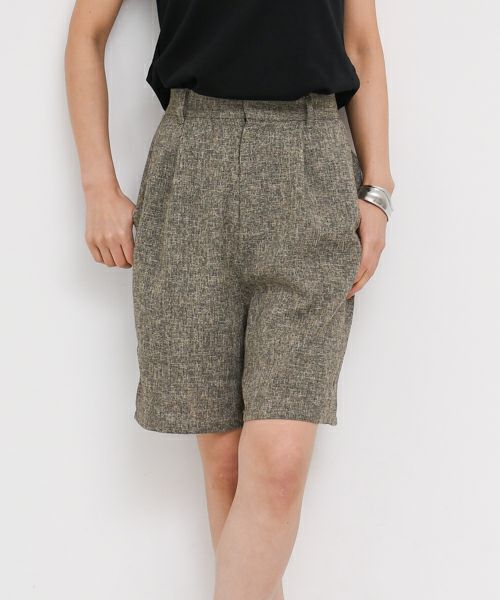 Hymn LIPA｜サマーツイードタックハーフパンツ