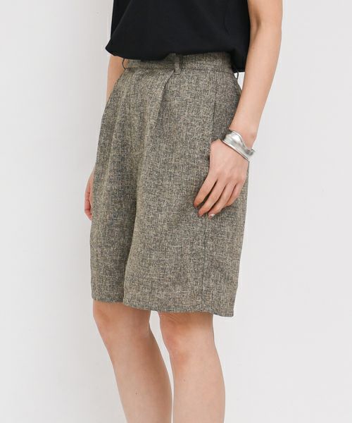Hymn LIPA｜サマーツイードタックハーフパンツ