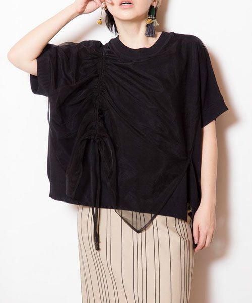 OSMOSIS｜ドロストチュールニットプルオーバー