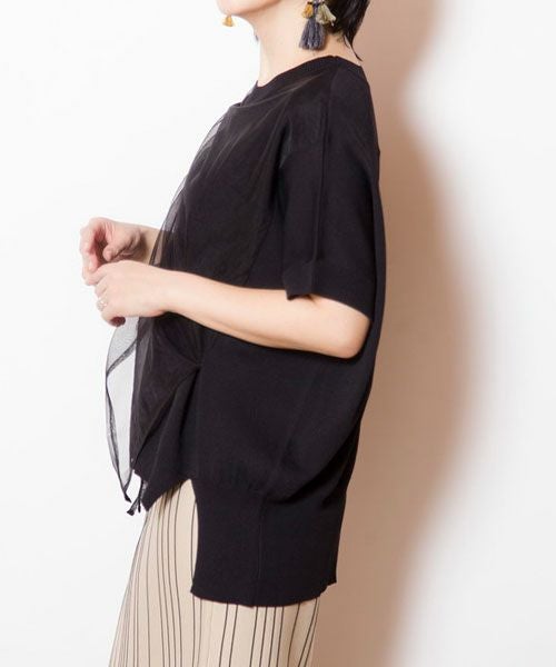 OSMOSIS｜ドロストチュールニットプルオーバー