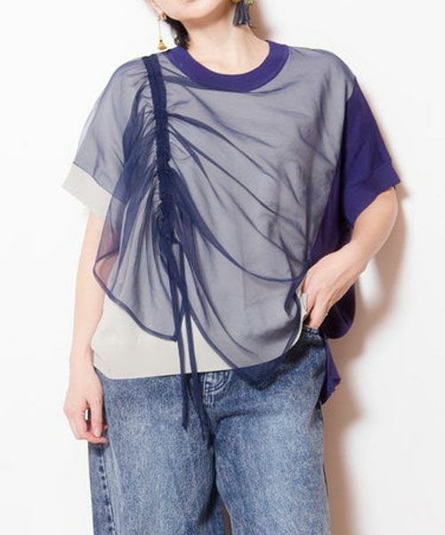 OSMOSIS｜ドロストチュールニットプルオーバー