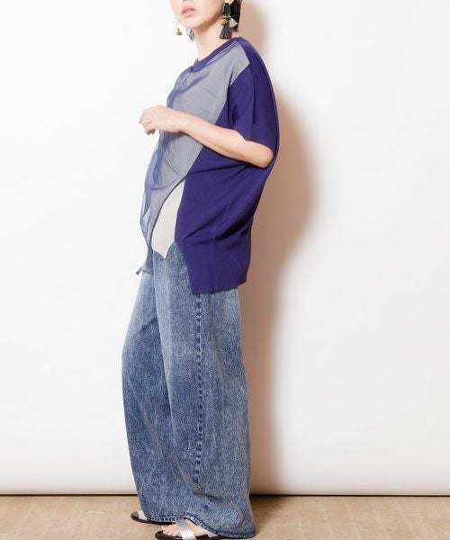 OSMOSIS｜ドロストチュールニットプルオーバー